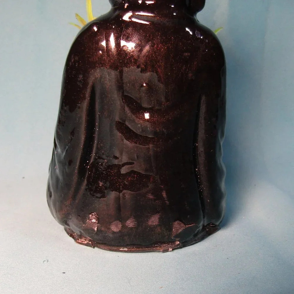 Aquarium Decoration - Buddha with Yellow and Orange Plant.